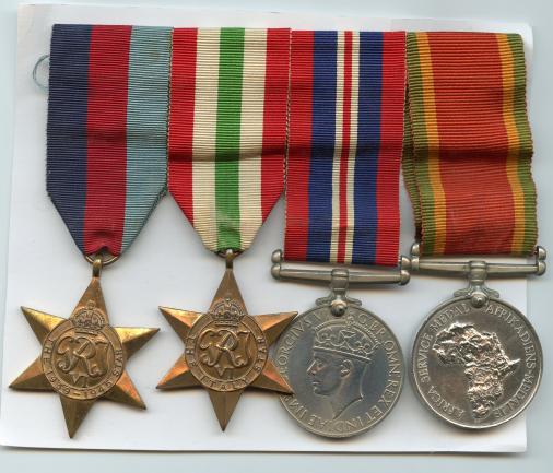 WW2 South African Group of Medals To H.G.Caspari South African Forces