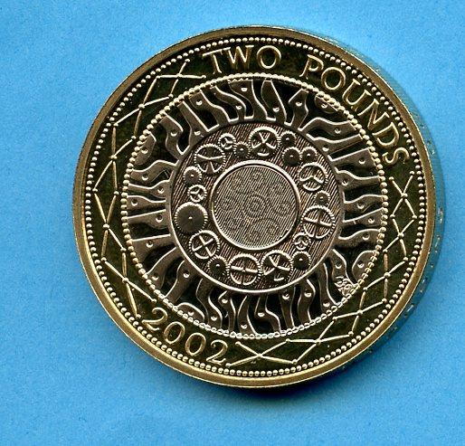 UK 2002 Proof Standard Design £2 Coin