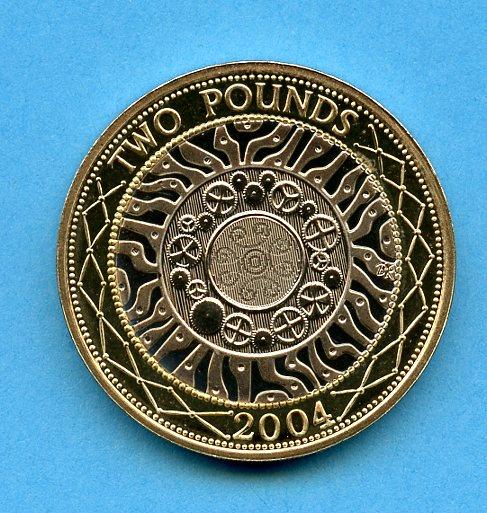 UK 2004 Proof Standard Design £2 Coin