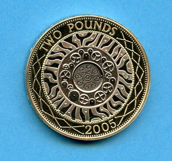 UK 2005 Proof Standard Design £2 Coin