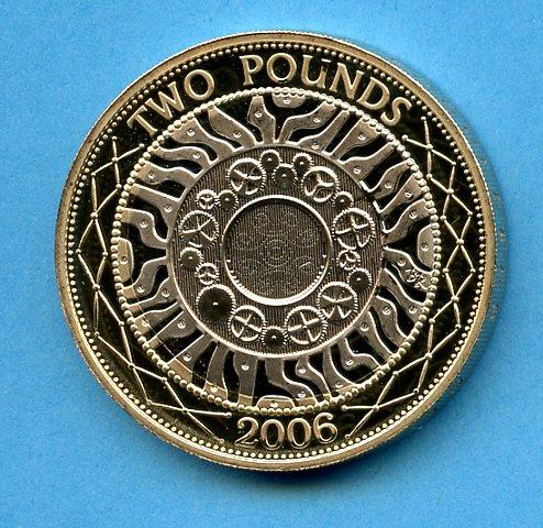 UK 2006 Proof Standard Design £2 Coin