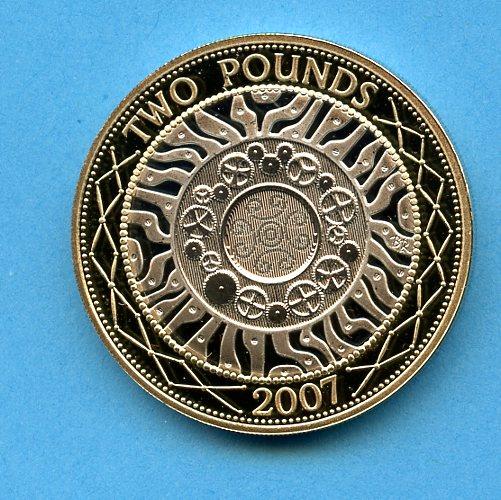 UK 2007 Proof Standard Design £2 Coin