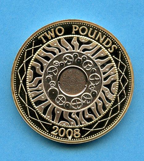 UK 2008 Proof Standard Design £2 Coin