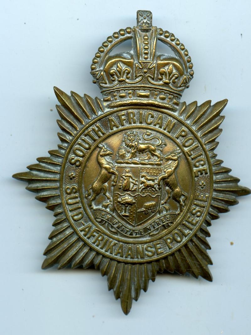 South African Police Helmet Plate Badge 1902-31