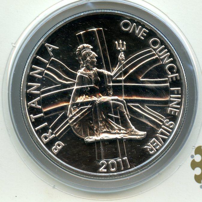 U.K. 2011 Royal Mint Bullion Uncirculated Silver Britannia Coin One Ounce Silver