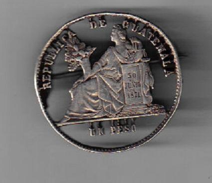 Guatemala 1 Peso Coin Art 