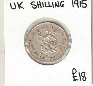 UK Shilling Coin 1915