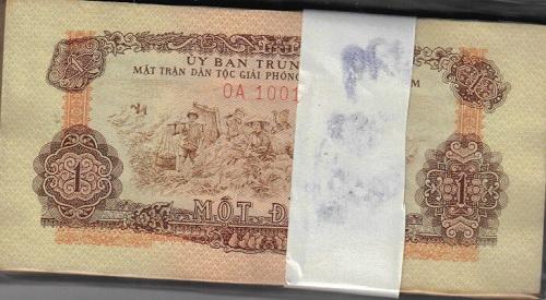  100 South Vietnam 1 Dong Banknotes  1963