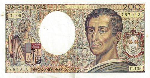 France 200 Francs Banknote 1992