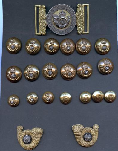 The Yorkshire Light Infantry Officers Belt Buckle & Buttons