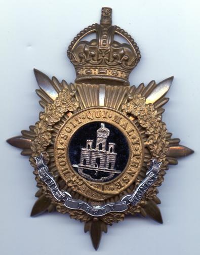 Essex Regiment Officers Helmet Plate Badge