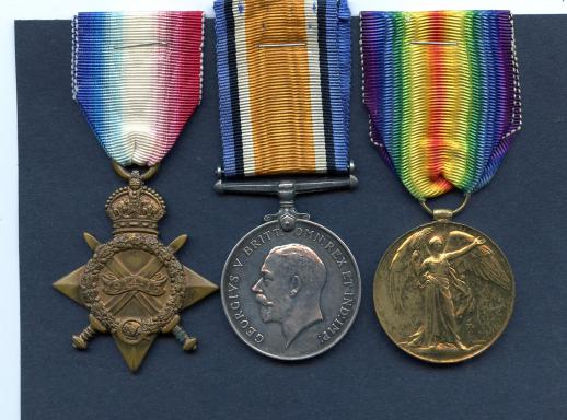 1914-15 Trio World War One Medals Sgt H Aslett Gloucestershire Regiment