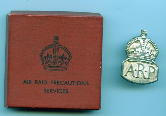 Air Raid Precautions Services Silver Badge
