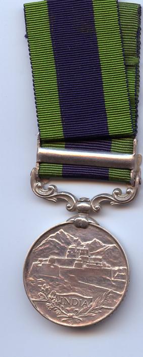 IGS 1908-35 Medal : Bar : Afghanistan 1919 Pte A E Bridges Kings Regiment ( Liverpool)