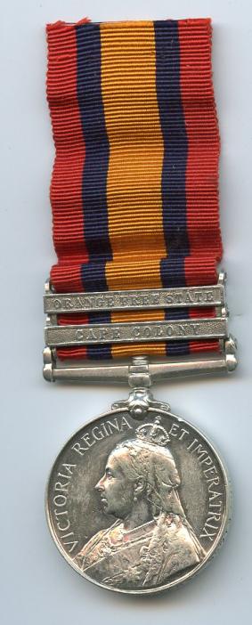 QSA Medal 2 Bars : Pte J A McMasters Scots Gds