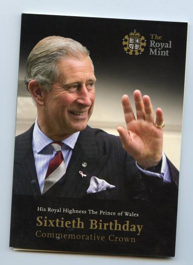 2008 Brilliant Uncirculated £5 Coin The Prince of Wales Sixtieth Birthday