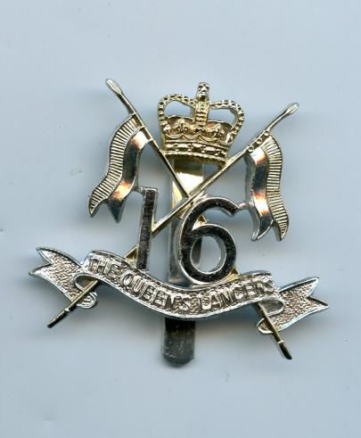 16th Queens Lancers Anodised Cap Badge