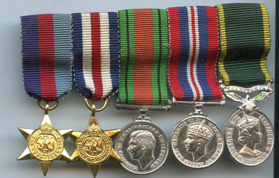 Group of 5 Miniature WW2 Medals