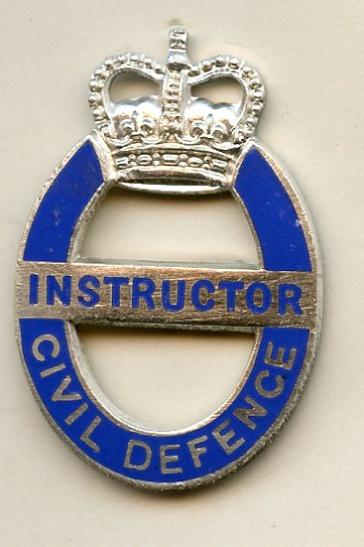 Civil Defence Instructor Lapel Badge