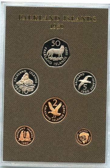 Falkland Islands 1980 Proof Set of Coins