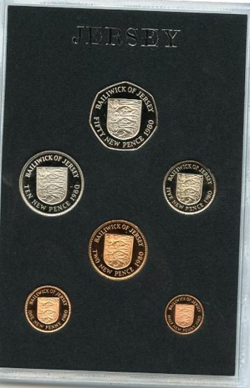 Jersey 1980 Proof Set of Coins