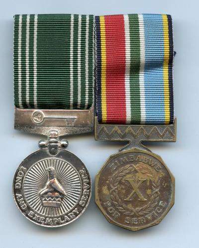 Zimbabwe Pair of Medals to P.O.1 C Madzzongayika