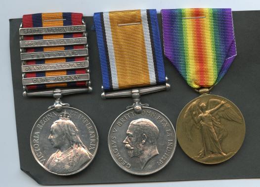 Group of 3 Medals to Sjt Arthur J Hoyle Volunteer Company Seaforth Highlanders