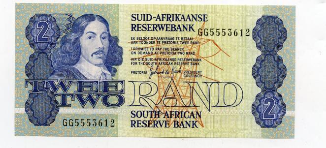 South Africa 2 Rand Banknote 1981