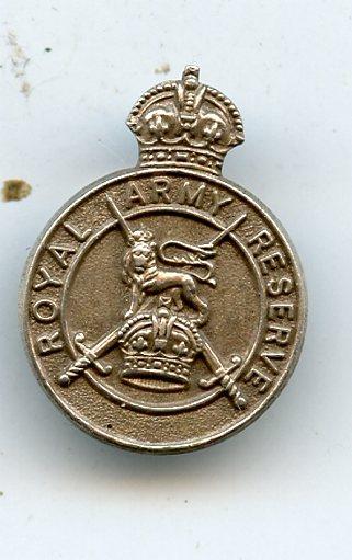 Royal Army Reserve Hallmarked Silver Badge