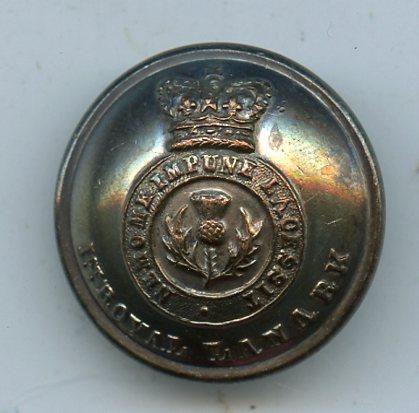 1st Royal Lanark Militia Officers Button