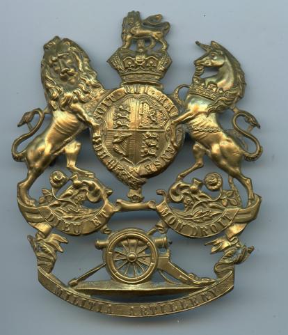 Militia Artillery Victorian Helmet Plate Badge
