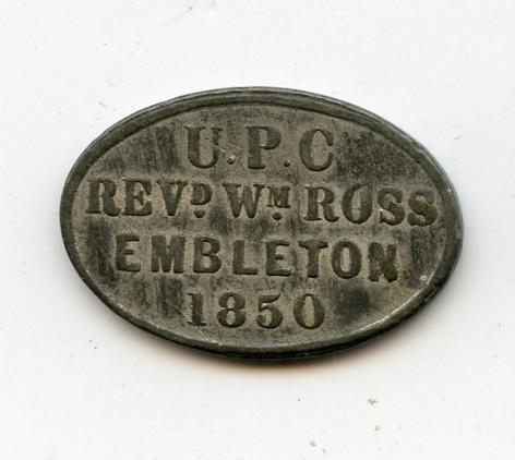 Embleton 1850 English  Communion   Church Token