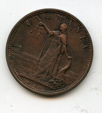 Australia  1 Penny Tasmania Token