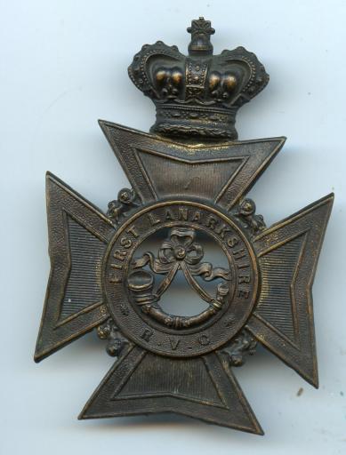 First Lanarkshire Rifle Volunteer Corps Helmet Plate Badge