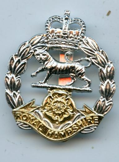 Royal Hampshire Regiment Anodised Cap Badge