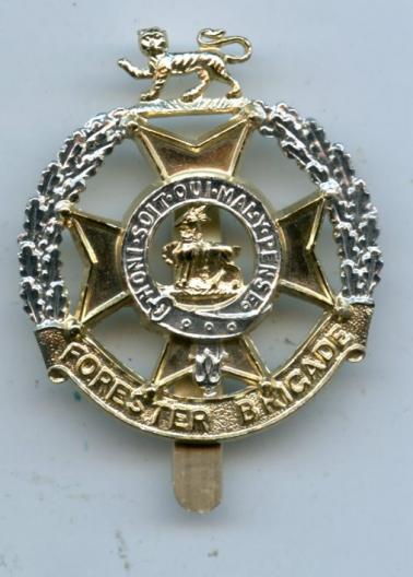 The Foresters Brigade  Anodised Cap Badge