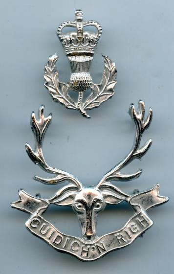 The Queens Own Highlanders   Anodised Cap Badge