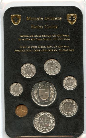 1979 Switzerland Mint Set of Coins
