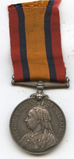 QSA Medal 1899-1902 No Bar : Pte Walter Wright. 3rd Bn Royal Scots