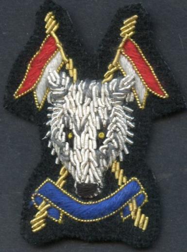 The Scottish and North Irish Yeomanry (SNIY)  1st Type Officers & W.O.'S Blank scroll Bullion Beret Badge