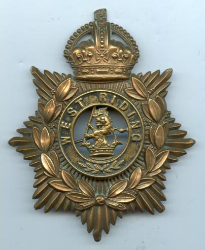  West Riding Regiment Helmet Plate Badge