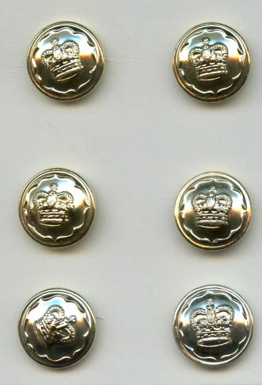 Set of 6 Small size Ayrshire Yeomanry Buttons