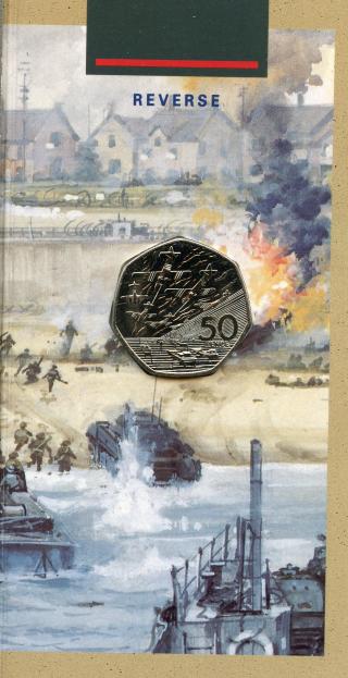 1994 UK 50th anniversary of the D-DAY landings 50 Pence Coin