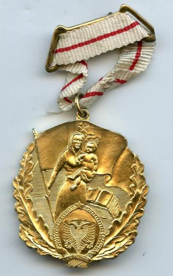 Albania. Order of Mother of Glory 1st Class Medal