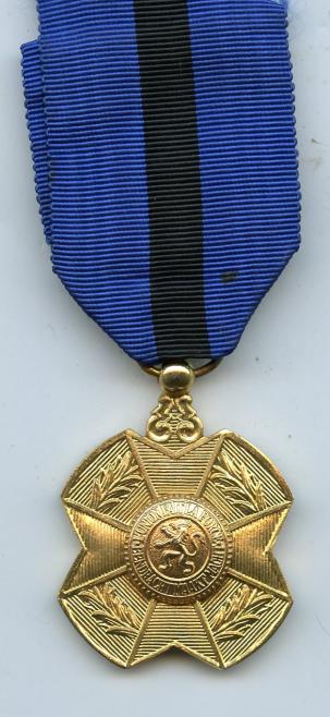 Belgium Order of Leopold II, gold medal