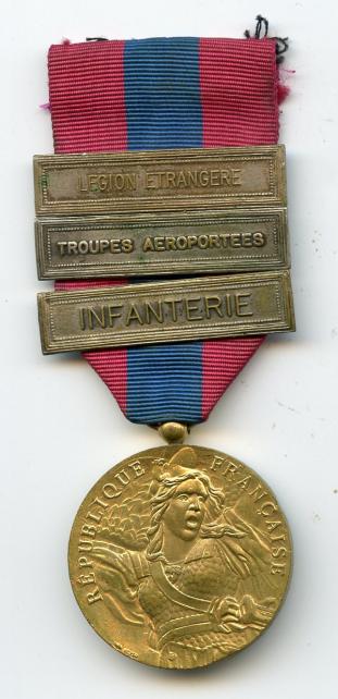 France National Defence Medal with 3 Bars