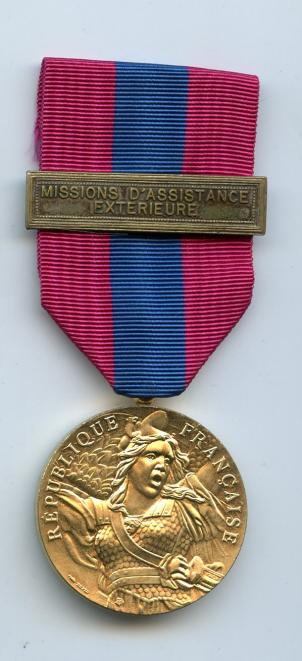 France National Defence Medal with 1 Bar