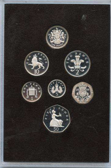 2008 UK Silver Proof Set of Coins Emblems Of Britain