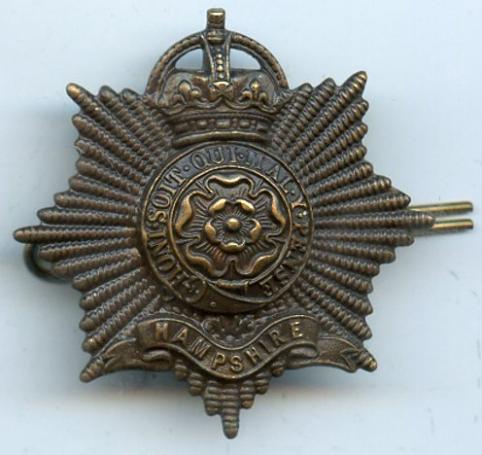 Hampshire Regiment Cap Officers Service dress Badge