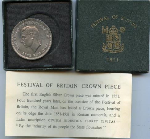 1951 UK Festival of Britain Crown Coin
